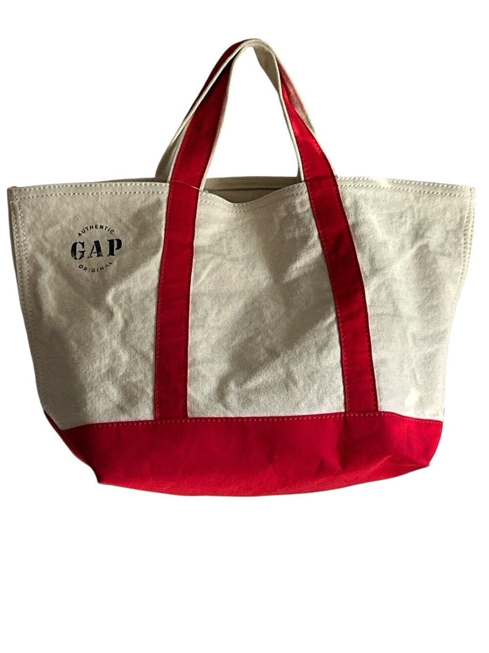Gap Canvas Shopper Medium Tote Bag in Tomatoe Sauce - Picture 11 of 11